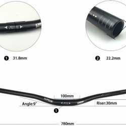 Wake Downhill Riserbar 780mm - Negru - Img 3