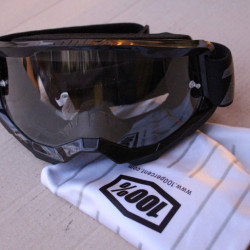 100% Strata 2 Stealth Black - Goggle Clear Lens + sticker - Img 4