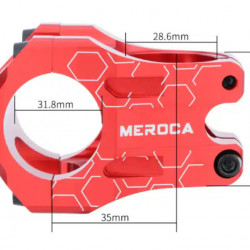Meroca SuperLight pipa CNC 31.8' - 35mm rosu - Img 8