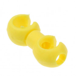 S-Clip clema dubla rotativa prins camasa cablu - 6 buc.Set Galben - Img 2