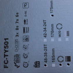 Shimano FC-TY501 Tourney - negru 175mm angrenaj 48-38-28T - Img 8