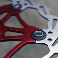 Snail Floating CNC 2-piece Disc Rotor - 180mm rosu