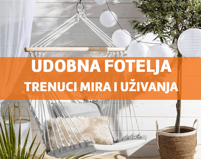 Udobna viseća fotelja - Trenuci mira i uživanja