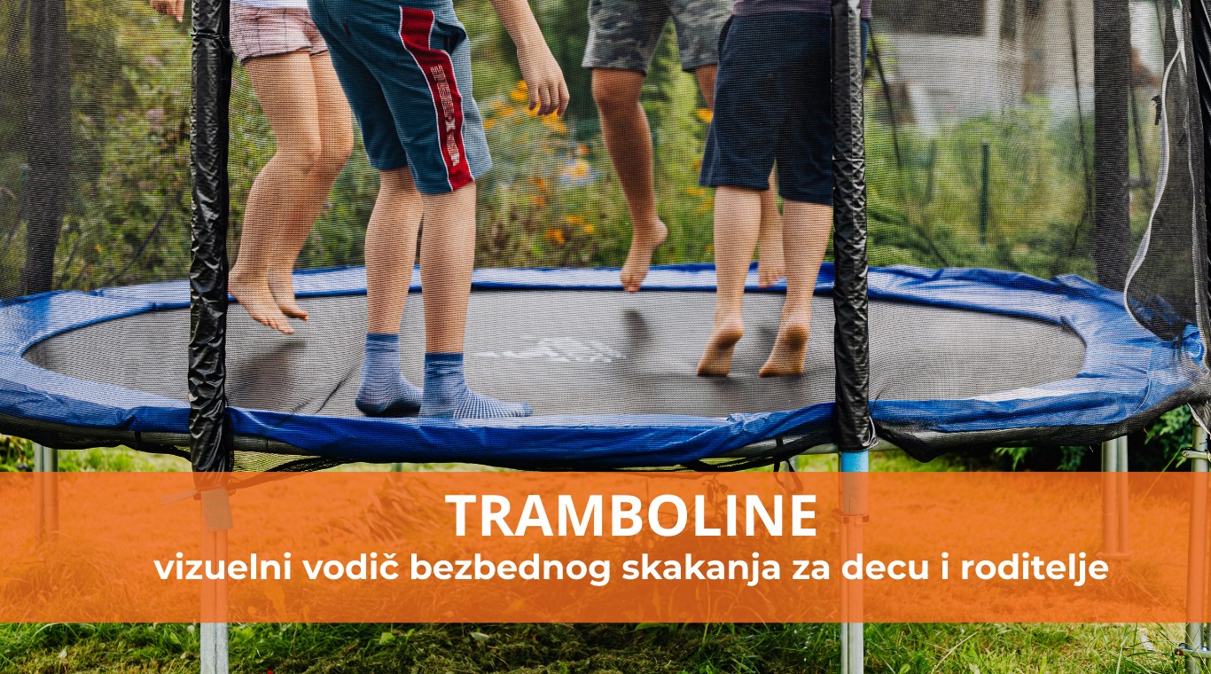 Pravila bezbednog skakanja na trambolini – vizuelni vodič za decu i roditelje