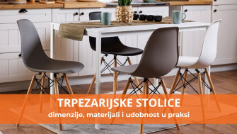 Trpezarijske stolice: vodič kroz dimenzije, materijale, udobnost i uklapanje