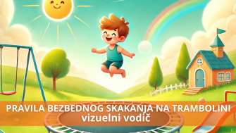 Pravila bezbednog skakanja na trambolini – vizuelni vodič za decu i roditelje