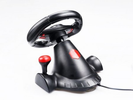 Gembird - Volant de Course à Vibration avec Pédalier Gembird pour Switch,  PC, PS3, PS4 - Volant PC - Rue du Commerce