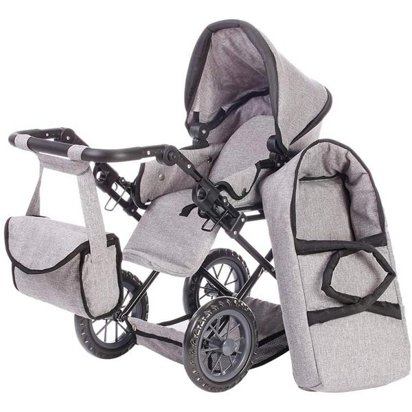 63187 Knorrtoys 63187-poppenwagen Ruby-stoneblack poppenwagen, 51 x 37 x 64 cm
