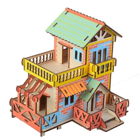 3d eko drvene puzzle - SEOSKA KUĆA ( 1217)