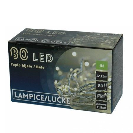 80 Led lampice bele B/O ( 52-104000 )