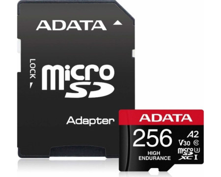 A-Data UHS-I U3 MicroSDXC 256GB V30S class 10 + adapter AUSDX256GUI3V30SHA2-RA1 - Img 1