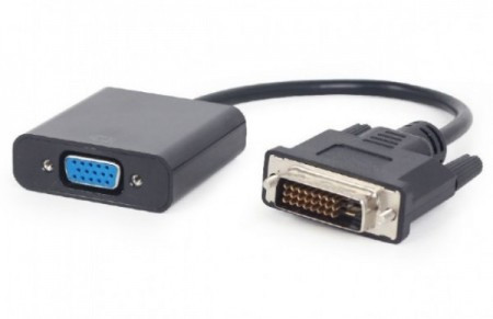 A-DVID-VGAF-01 Gembird DVI-D to VGA adapter cable 24+1, black A - Img 1