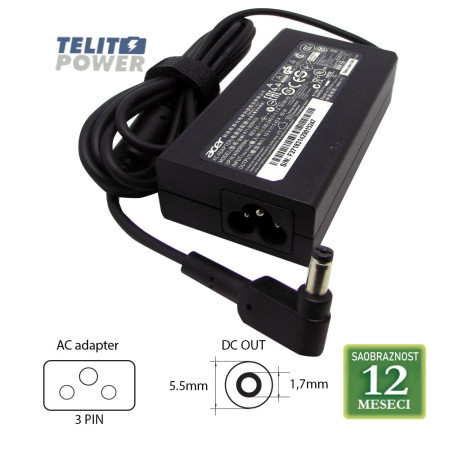 Acer 19V-3.42A ( 5.5 * 1.7 ) A11-065N1A 65W laptop adapter ( 3005 ) - Img 1