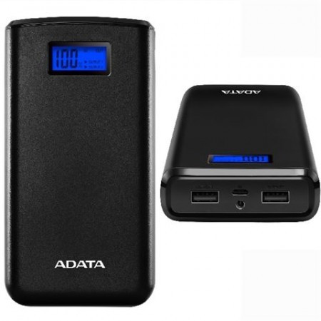 Adata S20000D eksterna baterija 20.000mAh, Dual-USB, Crne boje ( 0141297 )