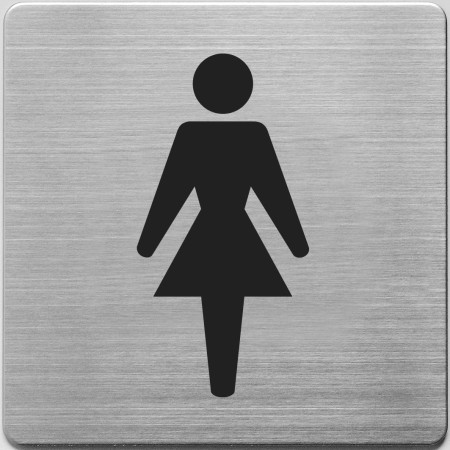 Alco aluminijumski piktogram samolepljivi - ženski toalet ( 02HP01 ) - Img 1