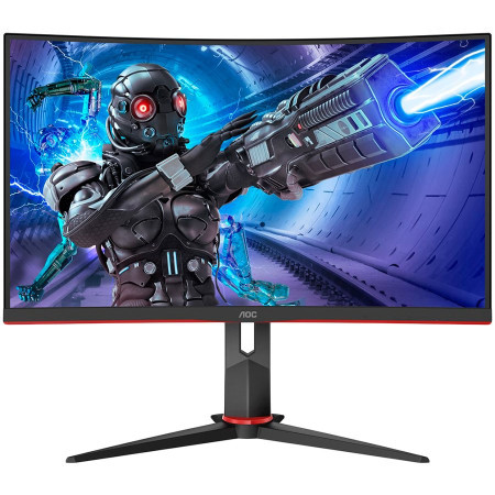 AOC monitor LED C24G2AE gaming curved 165Hz Black-Red ( C24G2AEBK )