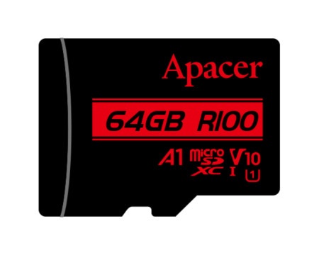 Apacer ap64gmcsx10ub-ra microsdxc uhs-i u1 class10 v10 a1 r100 64gb memorijska kartica