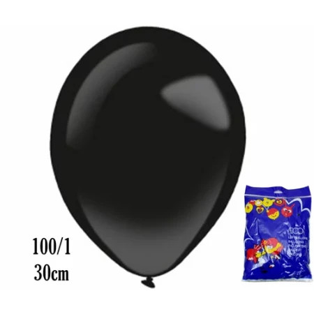 Baloni crni 30cm 100/1 ( 359 ) - Img 1