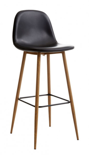 Barska stolica Jonstrup crna/hrast ( 3601141 )