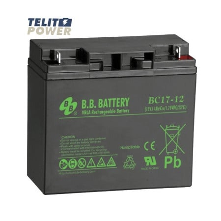 BB Tech 12V 17Ah BC17-12 Battery terminal B1 ( M5 Bolt ) ( 4294 )