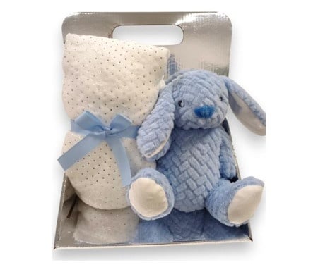 Bbo b230318 set igračka + ćebence rabbit – blue ( B230319 )