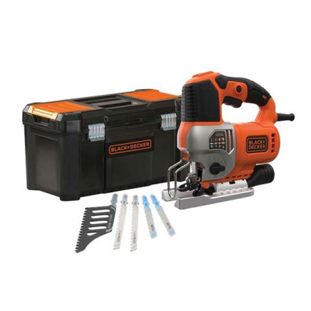 Black &amp; Decker ubodna testera 650w + kofer + pribor ( BES610KA5 ) - Img 1