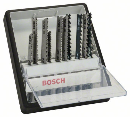 Bosch 10-delni Robust Line set listova ubodne testere Wood Expert T-prihvat Bosch 2607010540, T 101 AO T 101 B T 101 BR T 101 AOF T 101 - Img 1