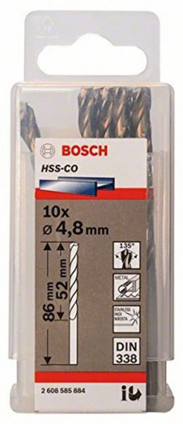 Bosch burgija za metal HSS-Co, din 338 4,8 x 52 x 86 mm, 1 komad ( 2608585884. )