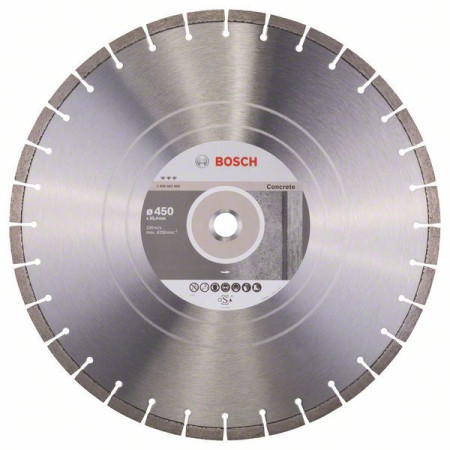 Bosch dijamantska rezna ploča best for concrete 450 x 25,40 x 3,6 x 12 mm ( 2608602660 )