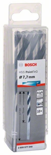 Bosch HSS spiralna burgija PointTeQ 7,7 mm ( 2608577245 ) - Img 1