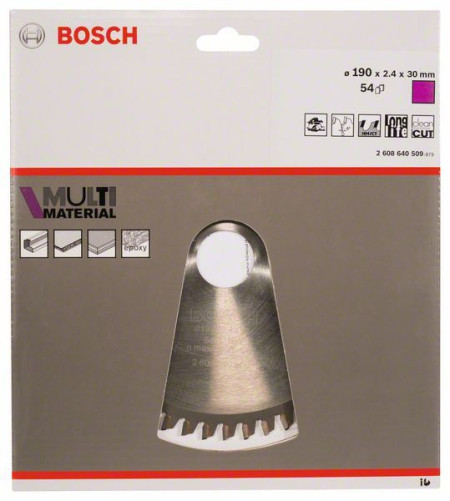 Bosch list kružne testere multi material 190 x 30 x 2,4 mm 54 ( 2608640509 )