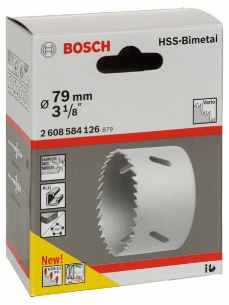 Bosch testera za otvore HSS-bimetal za standardne adaptere 79 mm, 3 1/8&quot; ( 2608584126 ) - Img 1