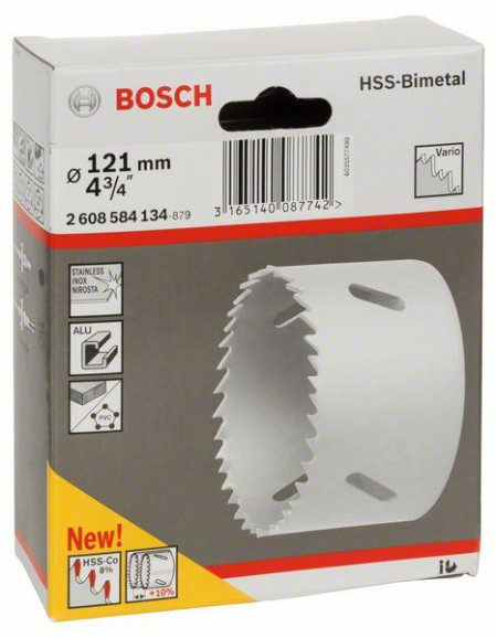 Bosch testera za otvore HSS-bimetal za standardne adaptere Bosch 2608584134, 121 mm, 4 3/4" ( 2608584134 )