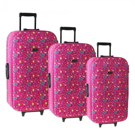 Cairo, kofer, set 3 komada, PE, flamingo ( 100121 )