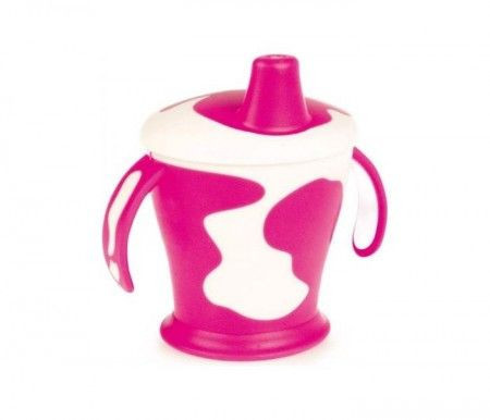 Canpol baby non spill šolja sa ručkama 31/404 250ml Cow - pink ( 31/404_pin ) - Img 1