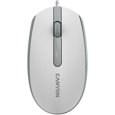 Canyon wired optical mouse with 3 buttons White grey ( CNE-CMS10WG )