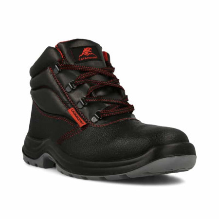 Catamount Castor s s1 duboke radne cipele, kožne, crno-crvena, veličina 48 ( 1020011272720048 )
