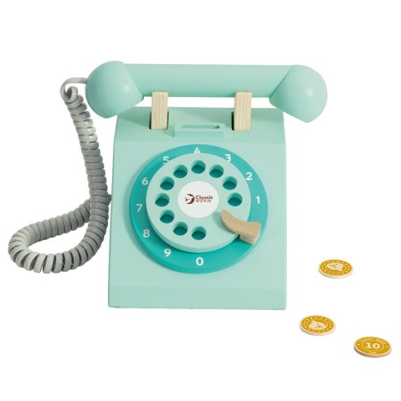 Classic World Drvena igračka Plavi telefon ( SW12260 )