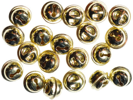Crafty deco, kraft zvončići, okruglo, zlatna,14mm, 20K ( 137702 )