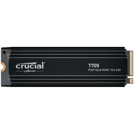 Crucial T705 2TB PCIe Gen5 NVMe M.2 SSD with heatsink ( CT2000T705SSD5 )