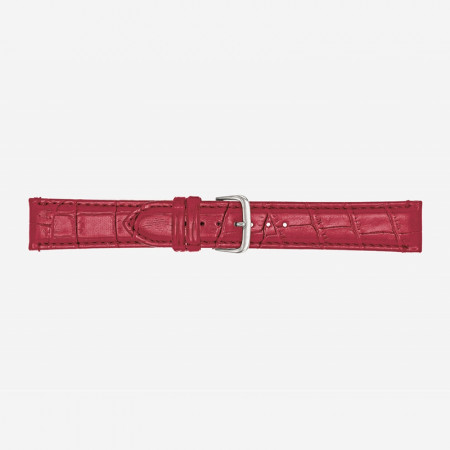 Crveni poletto faux-leather alligator grained kožni kaiš za sat ( 549/07.16 ) - Img 1