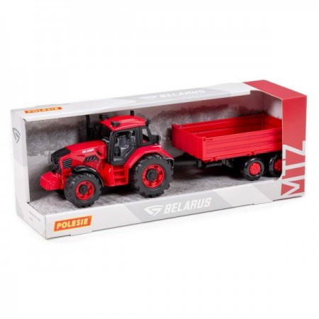 Crveni traktor sa prikolicom za igru ( 17/91345 ) - Img 1