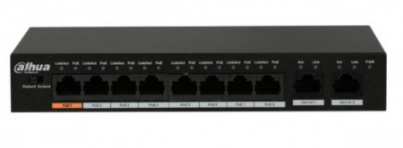 Dahua POE switch PFS3010-8ET-96 10/100 RJ45 ports, POE 8 kanala, UPLINK 2xGbit