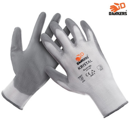 Dankers Kristal bl zaštitne rukavice, pu, belo-siva veličina 7 ( 1010410261630070 )