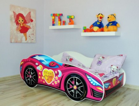 Dečiji krevet 160x80cm (Trkački auto) sweet car ( 74001 ) - Img 1