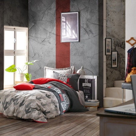 Dekordom posteljina cb ranforce single 140x200 - girls&boys - rock ( 025305 )