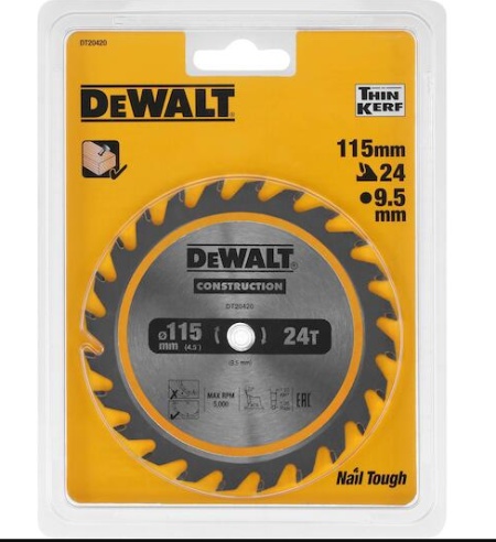 DeWalt DT20420 list kružne testere za drvo za akumulatorske testere, 115mm, 24T ( DT20420 )