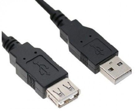 E-GREEN Kabl USB A - USB A MF (produžni) 5m crni