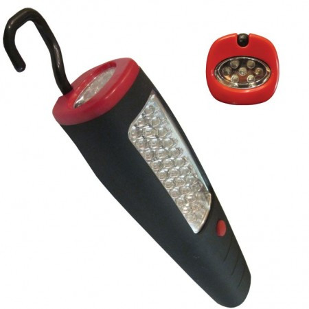 Elit+ rucna lampa sa 30+7 led dioda, za 3xlr6 bater.sa kukom i magnetom za kacenje, crne boje ( EL80283 )