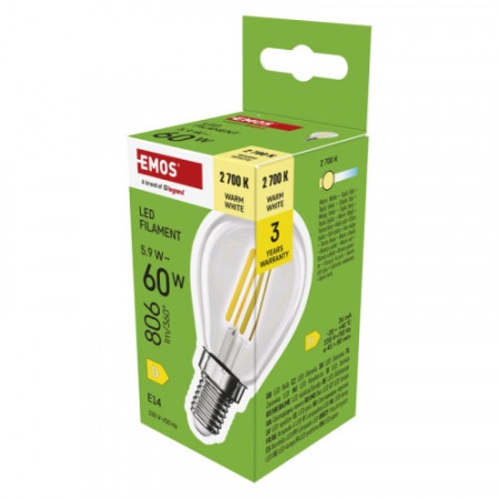 Emos zf1d42 Led sijalica filament mini globe 5,9w(60w) 806lm e14 ww ( 3468 )